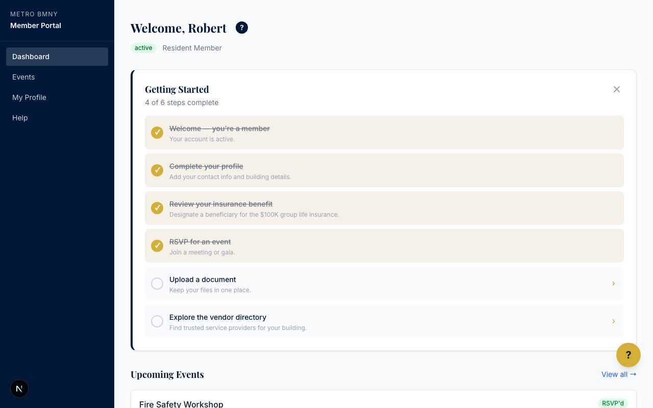 Metro BMNY pay dues page with the dues amount and Pay with Square button